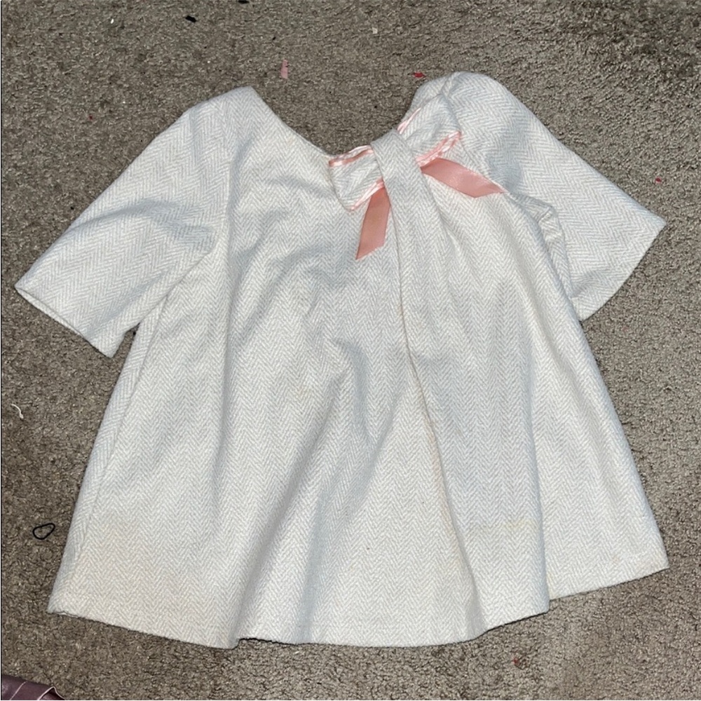 Tahari Kids White Blouse with Pink Accent